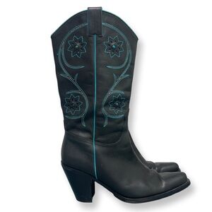 Franco Sarto Tulsa Star Western Leather Boots Women’s Sz 8.5